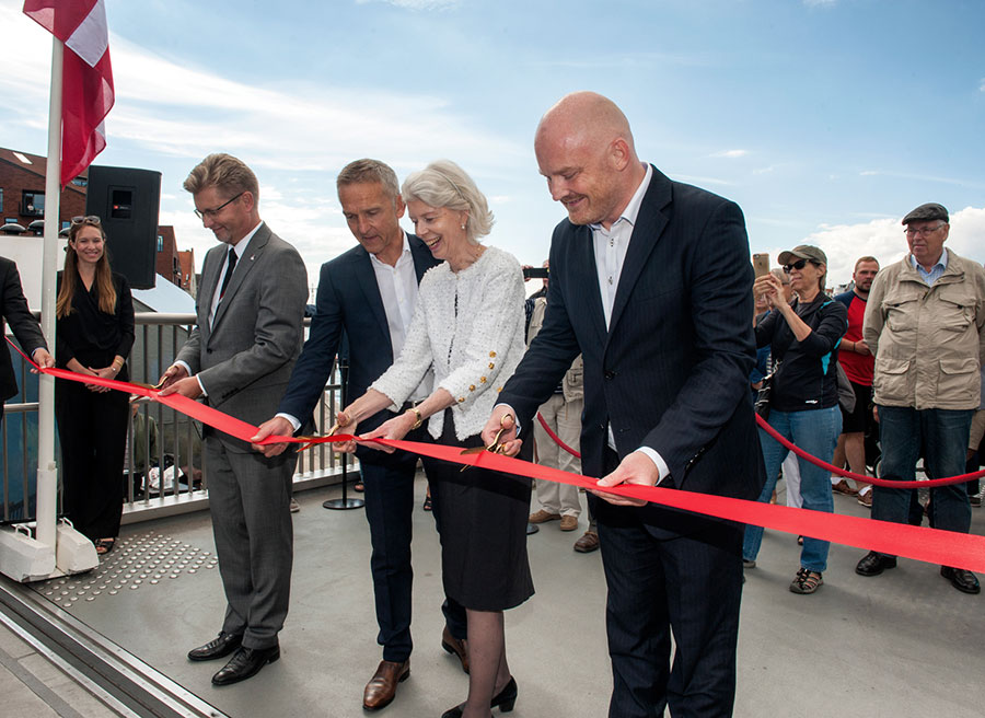 Inderhavnsbroen blev indviet d. 19. august 2016 af bl.a. Fondens formand Ane Mærsk Mc-Kinney Uggla. Foto: Troels Heien, Københavns Kommune