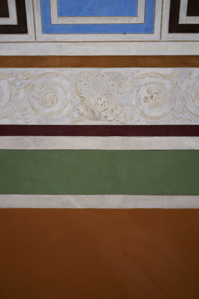 Arkitekt Bindesbølls markante farvesætning på Thorvaldsens Museum er inspireret af den såkaldte polykromi-debat: Teorien om, at grækerne og romerne bemalede deres arkitektur og skulpturer med stærke farver. Foto: BO KIERKEGAARD ApS