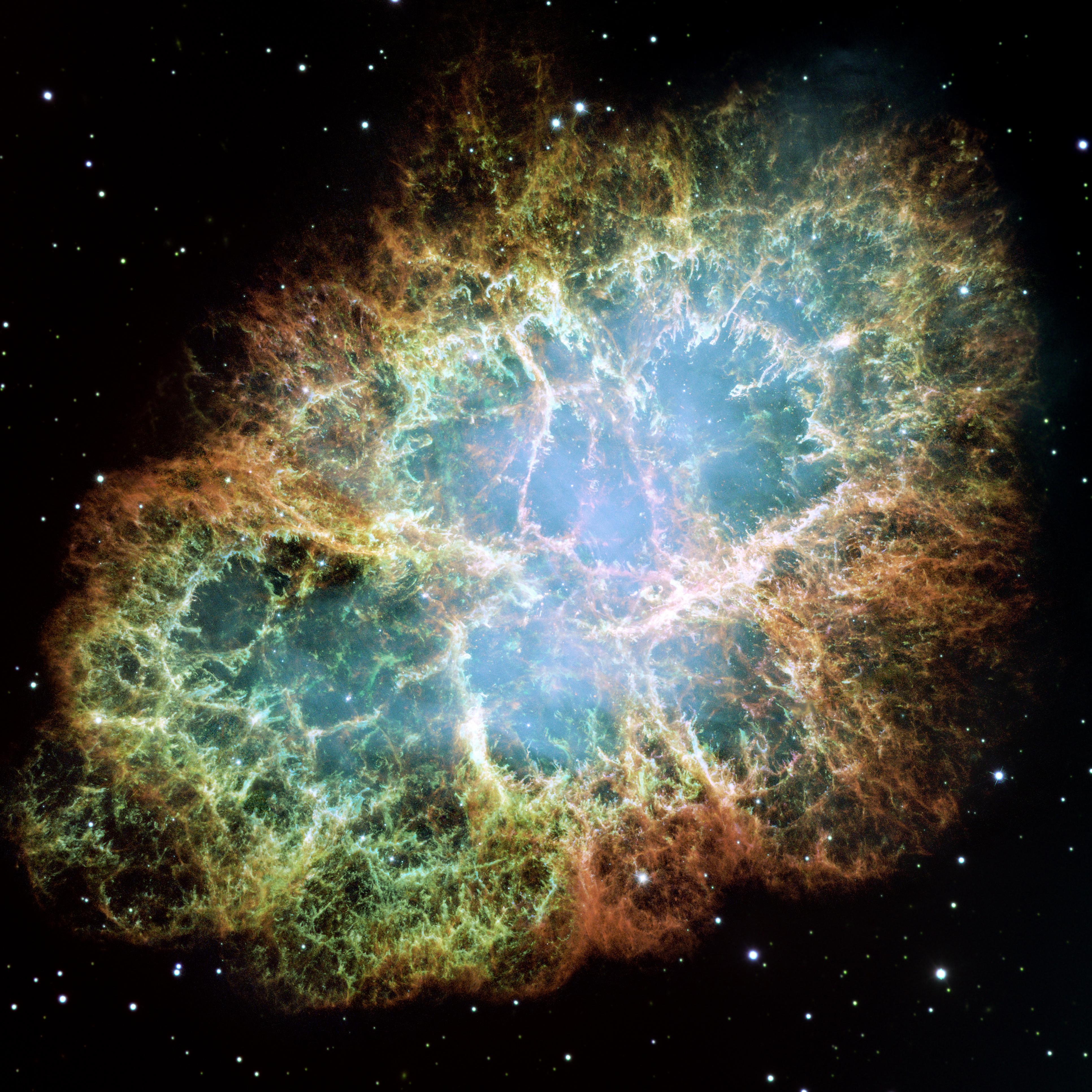 Hubble Teleskop-billeder af kosmiske fænomener giver historien om universets skabelse en æstetisk dimension. Her stjernetågen Krabbetågen. Foto: NASA, ESA